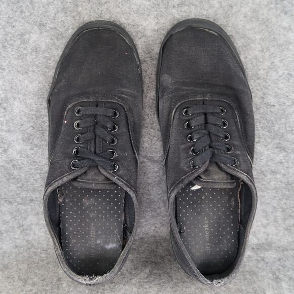 City Sneaks Shoes Womens 6 Casual Sneakers Black Canvas Lace Up Trainers - Picture 6 of 11